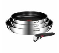 TEFAL INGENIO Emotion 3 poeles 22/24/28 cm + poignée amovible, Inox, Revetement antiadhésif, Compatible lave-vaisselle L897S404