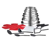 Tefal Ingenio Emotion L925SM14 22-Piece Cookware Set, Frying Pan, Wok, 5 Spatulas, 4 Pan Protectors, 2 Handles, Induction