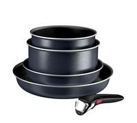 Tefal Ingenio Enjoy Set of 2 Frying Pans 22/28 cm + 2 Saucepans 18/20 cm + Removable Handles | Induction Safe, Non-Stick, Titanium Coated, Light Tech Technology, Dishwasher and Oven Safe