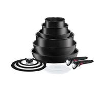 Tefal Ingenio Expertise Pots & Pans Set, 13 Pieces, Stackable, Removable Handle, Space Saving, Non-Stick, Induction, Black, L65090AZ