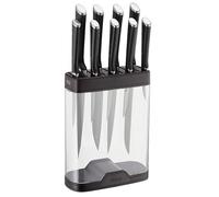 Tefal Ingenio Ice Force Knife Holder, 9 Knife Capacity, Clear Plastic, Knife Block for Any Knife, Universal Slots, Easy to Clean