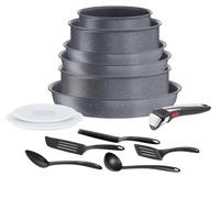 Tefal Ingenio L7669902 14-Piece Cookware Set, Induction, Non-Stick Coating, Stackable, Dishwasher-Safe, Pans and Pans Made in France, Natural On