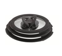 Tefal Ingenio L9931012 3 Piece Glass Lids, 18-18-20, Black