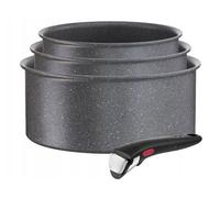 Tefal Ingenio Natural Force L3969002 Set of 3 Saucepans 16/18/20 cm with Non-Stick Handle for All Hobs Including Induction