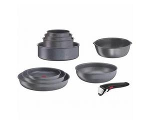 Tefal Ingenio Natural Force L3969202 Set of 2 Frying Pans 22/26 cm with Non-Stick Handle, Suitable for All Heat Sources Including Induction