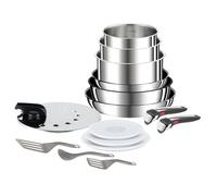 Tefal Ingenio Preference On 15-Piece Cookware Set, Stackable, Stainless Steel, Non-Stick, All hobs Compatible Including Induction, L9749532