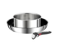 Tefal Ingenio Preference On Frying Pan Set 26 cm + 18 cm Saucepan + Removable Handle, Induction Safe, Non-Stick, Titanium Coated, Thermo-Signal, PFOA Free, Dishwasher and Oven Safe