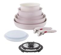 Tefal Ingenio Serenity 11-Piece Cookware Set, Full Edition, Non-Stick Coating, Induction, Stackable, Pink Clay, L830SB04