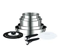 Tefal Ingenio Stainless Steel Pots & Pans Set, 13 Pieces, Stackable, Removable Handle, Space Saving, Non-Stick, Induction, L9409042