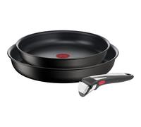 Tefal Ingenio Unlimited ON 3 piece Non-Stick Induction Pan Set, 24 & 28 cm Frying Pans, 1 Removable Handle, Easy Cleaning, Heat Indicator,, L3959143