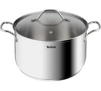 Tefal Intuition XL B8646304 Large Stainless Steel Cooking Pot 26 cm / 6.5 L, Induction, 5 Year Warranty, Premium 18/10 Stainless Steel, Size XL, Sturdy Handles, Glass Lid