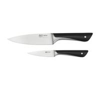 Tefal Jamie Oliver 2-Piece Kitchen Knife Set ? German Stainless Steel, Durable Sharp Blades, Comfortable Handles, Black ? K267S255