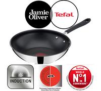 Tefal Jamie Oliver 28cm Wok Pan Stir Fry Stainless Steel All Hobs E79219