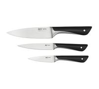 Tefal Jamie Oliver 3-Piece Kitchen Knife Starter Set - German Stainless Steel Knives (15cm Chef, 12cm Utility & 9cm Paring) for Everyday Cooking & Meal Prep, K267S355