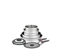 Tefal Jamie Oliver By Tefal Ingenio 9 Piece Removable Handle, Stackable Induction Compatible Pan Set One Colour