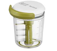 Tefal Jamie Oliver, Chop & Shaker, Manual Food Chopper & Mixer Shaker, Stainless Steel Blades, Spillproof Lid, Vegetables, Onions, Herbs, Nuts, Salsas, Dressings, Sauces, K1644144, White & Green