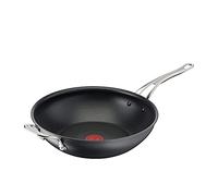 Tefal Jamie Oliver Cook’s Classics Wok Pan, 30cm, Non-Stick, Oven-Safe, Induction, Riveted Handle, Hard Anodised Aluminium, H9128844, Black