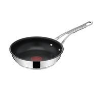 Tefal Jamie Oliver Cook's Classics Stainless Steel Frying Pan, 20 cm, Non-Stick Coating, Heat Indicator, 100% Safe, Riveted Silicone Handle, Oven-Safe, Induction Pan E3060234