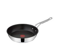 Tefal Jamie Oliver Cook's Classics Frying Pan, 30 cm, Non-Stick Coating, Heat Indicator, 100 Percentage Safe, Riveted Silicone Handle, Oven-Safe, Induction Pan E3060734, Stainless Steel