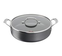 Tefal Jamie Oliver Cook's Classics Hard Anodized Shallow Pot, 30 cm, 5.4L, Non-Stick Coating, Heat Indicator, Riveted Handle, Oven-Safe Kitchen Pan,