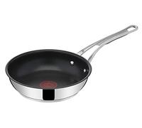Tefal Jamie Oliver Cook's Classics Stainless Steel Frying Pan, 20 cm, Non-Stick Coating, Heat Indicator, 100% Safe, Riveted Silicone Handle, Oven-Safe, Induction Pan E3060234