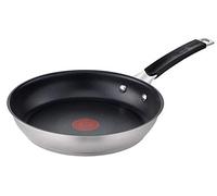 Tefal Jamie Oliver E51206 Frying Pan 28 cm, Non-Stick Coating, Safe Thermal Signal Riveted Handle, Suitable for Induction Hob, Healthy Cooking, Stainless Steel