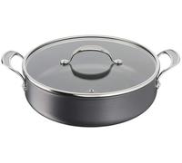 Tefal Jamie Oliver Cook's Classics All in One Pan, Non-Stick, Oven-Safe, Induction, Glass Lid, Riveted Handle, Hard Anodised Aluminium