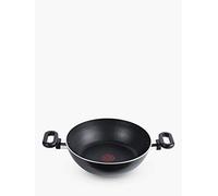 Tefal Kadai Curry 26cm Pan, Madras Collection, Non-Stick, Aluminium, Black, All hobs Compatible excluding Induction, A7295244