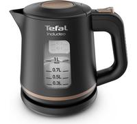 Tefal KI5338 Includeo Kettle | Capacity 1 Litre | Non-Slip Handle | Easy to Read Water Level | 360 Swivel Base | Removable Filter | Black/Copper
