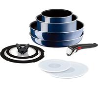 Tefal L43792 9-Piece Pot & Pan Set, For Gas Fires, No Harmful Substances Such As PFOA, Ingenio Neo Royal Blue Intense, Non-Stick Longer, Blue