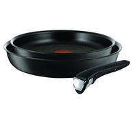 Tefal L65092 Ingenio Expertise Frying Pan Set | 3-piece | Includes handle | Suitable for induction | Non-stick | Black | 24 + 28 cm