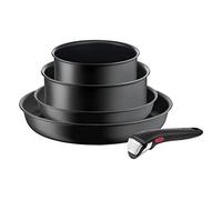 Tefal L76495 Ingenio Ultimate 5-Piece Cookware Set | Stackable | Non-Stick Coating | Suitable for Induction Cookers | Thermal Signal Temperature Indicator | Black