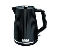 Tefal Loft Electric Kettle, 1.7L, Fast Boil, Cordless Kettle, Water level Window, 3000W, Removable Anti-Scale Filter, Precise Pouring Spout, KO250840, Black Glossy Finish