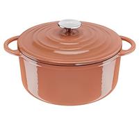 Tefal LOV Enamelled Cast Iron Casserole Dish with Lid, 25cm, 5.0L, Dutch Oven, All Hob Types, Cast Iron Pot, Cooking Pots, Dishwasher safe, Terracotta, E2600404
