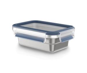 Tefal MasterSeal N1150310 Stainless Steel Food Storage Container, Durable, Lightweight and Hygienic, 304 Stainless Steel, Leak-Proof, Frost Resistant, Dishwasher Safe, Oven Safe, German Clip-On Lid, 0