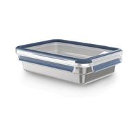 Tefal MasterSeal N1150510 Stainless Steel Food Storage Container, Durable, Lightweight and Hygienic, 304 Stainless Steel, Leak-Proof, Frost-Proof, Dishwasher Safe, Oven-Safe, German Clip-On Lid, 1.2