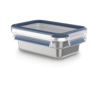 Tefal MasterSeal N1150310 Stainless Steel Food Storage Container, Durable, Lightweight and Hygienic, 304 Stainless Steel, Leak-Proof, Frost Resistant, Dishwasher Safe, Oven Safe, German Clip-On Lid, 0