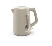 Tefal Morning Kettle, 1.7L, Fast Boiling, 2400W, Cordless Kettle, Automatic One-Handed Opening, 360° Rotational Base, Water Level Markings, Removable Anti-Scale Filter, Wide Design, KO2M0BG0, Cream