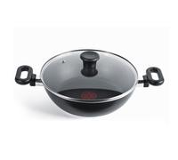 Tefal Non-Stick Kadai Curry Pan Madras Collection, Aluminium, Black, 26 cm