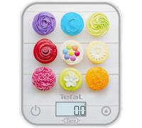 Tefal - Optiss Electronic Kitchen Scale - 11 lbs - White | Accurate 0.5g food scale with backlit display, tare function, liquid conversion, tempered glass tray