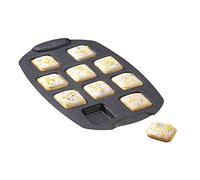 Tefal PerfectBake Mini J5734502 Cake Tin with 10 Mini Squares Non-Stick Coating Recycled and Recyclable Aluminium Baking Mould Golden Baking Made in France
