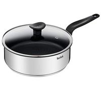 Tefal Primary E3093204 Stainless Steel 24cm Saute Pan with Lid, Non-Stick Pan, Induction Compatible