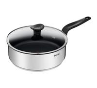 Tefal Primary E3093204 Stainless Steel 24cm Saute Pan with Lid, Non-Stick Pan, Induction Compatible