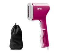Tefal Pure Pop Slim Handheld Clothes Steamer, No Ironing Board Needed, Ready to Use in 15 Seconds, 70ml Detachable Water Tank, Travel Iron, Garment Steamer, Pink, DT2023