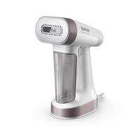 Tefal PureForce 2-in-1 Handheld Garment Steamer, Vertical steaming & Horizontal ironing, Boost & Eco modes, 25 second heat up, 180ml removable tank, 4 steam settings, DT8720G0, Pink and White