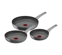 Tefal Renew On C4279132 Set of 3 Frying Pans 20/24/28 cm, Induction, Ceramic Non-Stick Coating, Thermo-Signal Cooking Indicator, Eco-Design, Healthy Cooking, Made in France