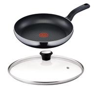 Tefal Resist 28cm Frying Pan with Glass Lid NonStick Titanium Coating Dishwasher
