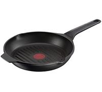 Tefal Robusto E24940 Die-Cast Aluminium Grill Pan 26 cm Easy Cleaning Non-Stick Coating Thermal Signal Temperature Indicator Dishwasher Safe Induction Suitable Black