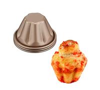 Tefal Set of 3 DIY Bun Moulds, Non-Stick Coating, Easy Release, Removable and Stackable, Easy Storage, Bread Tin, Creabake J3089304