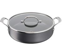 Tefal Jamie Oliver Cook's Classics All in One Pan, Non-Stick, Oven-Safe, Induction, Glass Lid, Riveted Handle, Hard Anodised Aluminium